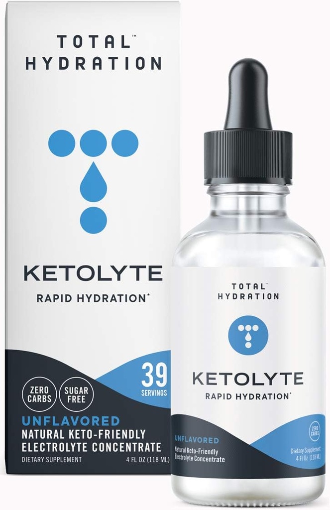 Hızlı Hydration (Unflavored) Keto-Friendly Electrolyte Drops with No Calories No Sugar, Natural Electrolyte Supplement with Magnezyum (39 Hizmet)