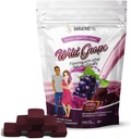 BariatrikPal Sugar-Freeuba Citrate Soft Chews | 500 mg with Vitamin D & Probiyotiks | Wild Grape | 90 (1 Ay Supply)