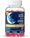 Anne'nin Bliss Kids Sleep Melatonin Gummies, Yapay Renkler, Flavors veya Gelatin, Strawberry Flavor, Age 3+ (60 Gummies)