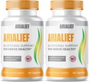(2 Pack) Arialief Sciatica Support Capsules, Arialief Advanced Formula Sciatica Relief Supplement, Nerve Relief Supplement, Extra Strength Sciatic Nerve Soothing Formula Capsules (120 Capsules)