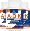 Συμπλήρωμα βιταμίνης ADK 20000 IU - Βιταμίνες υψηλής ισχύος Α, D3 και K1 για την καρδιά, την υγεία των οστών και την ανοσοποιητική υποστήριξη Βιταμίνη ADK 180 κάψουλες