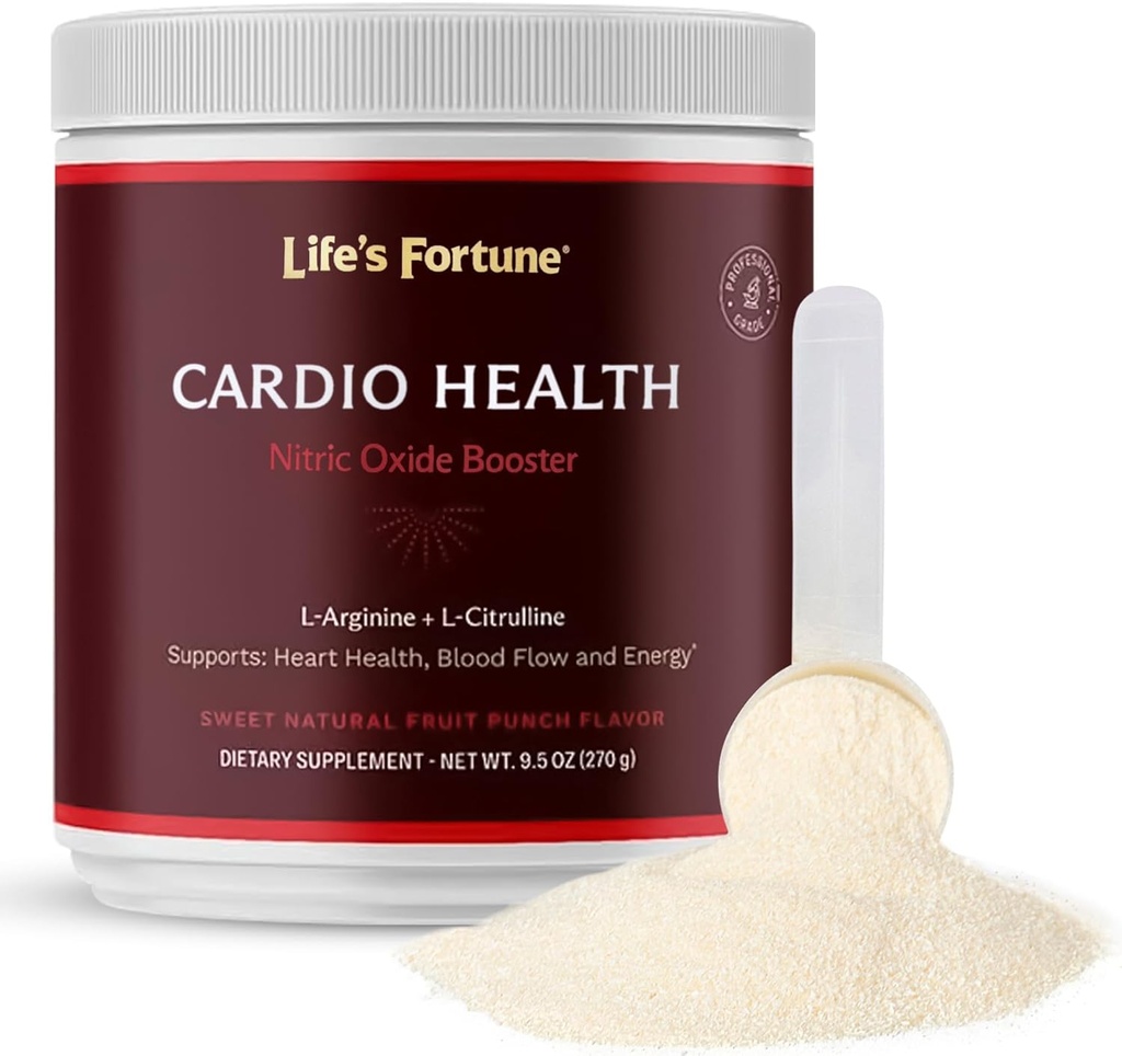 Life's Fortune 5000 mg L- Arginine Supplement Toz & 1000 mg L-Citrulline, Yüksek Potency Nitrik Çimento Sağlık ATM, Endurance, Workout Performansı, Doğal Meyve Zümlü (20 Hizmet)