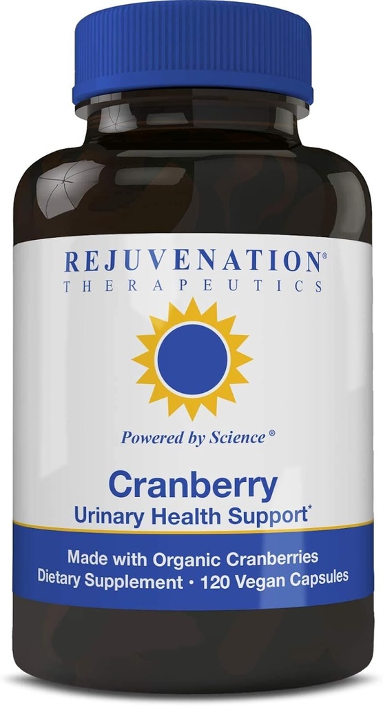 Rejuvenation Treatments Organic Cranberry 160:1 Ekstraksiyon (45 mg PAC = 40.000 Fresh Cranberry) - The Most Potent Cranberry Extract (120 Vegan Capsules, Sugar-Free, Soy-Free)