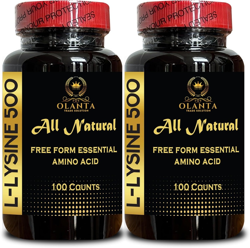 L-LYSINE Bolt Acid Supplements - L lysine Supplement Energy, Boosts Immunity, Collagen Support, Platinum Acids, Non-GMO, Gluten Free - 2 Şişeler 200 Counts