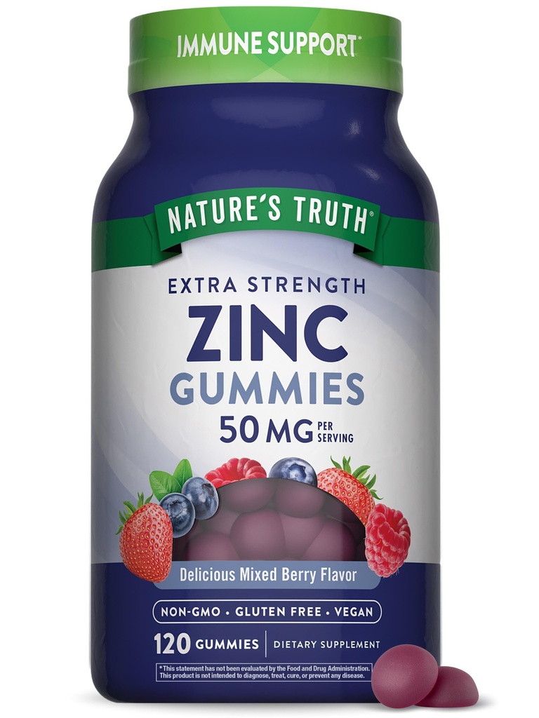 Η αλήθεια της φύσης Ψευδάργυρος Gummies για ενήλικες 