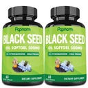 Premium Black Seed Oil Softgel Capsules - 2 Packs 60 Counts 500 mg - Immunity, Circulation, Digestive, Skin, Hair & Body Management