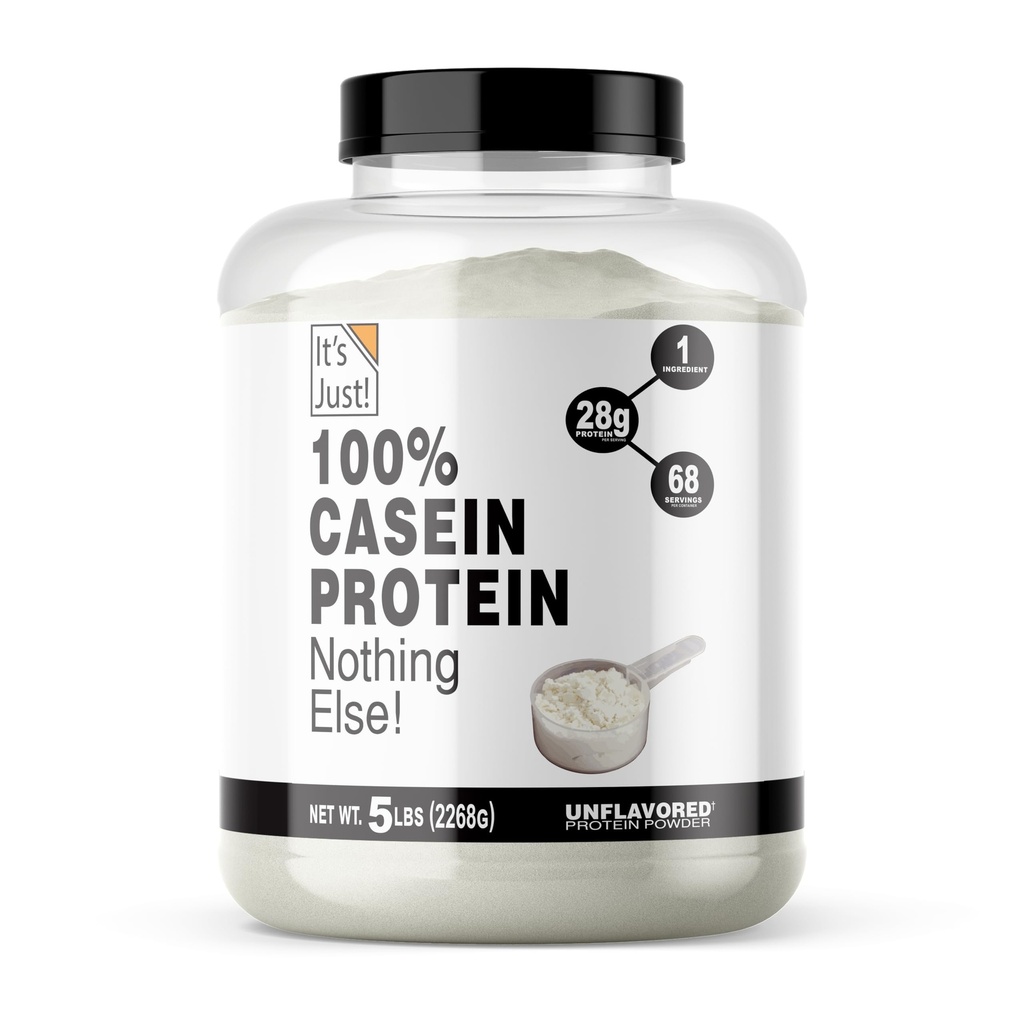 Sadece! -% 100 Casein protein Tozu, ABD'de yapılan, Flavors veya Sweeteners (Unflavored, 5 Pound ( 1)