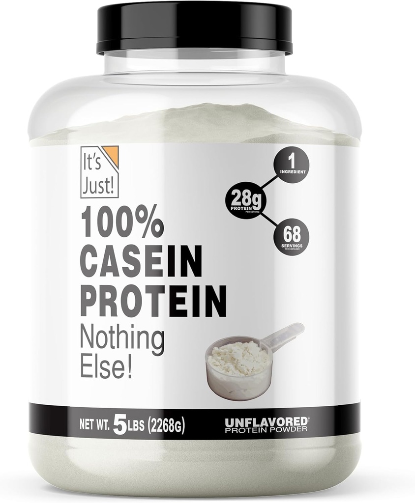 Sadece! -% 100 Casein protein Tozu, ABD'de yapılan, Flavors veya Sweeteners (Unflavored, 5 Pound ( 1)