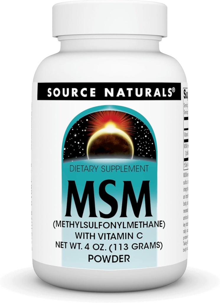 Kaynak Naturals MSM (Methylsulfonylmethane) C vitamini ile - Toz, 4 Ounce
