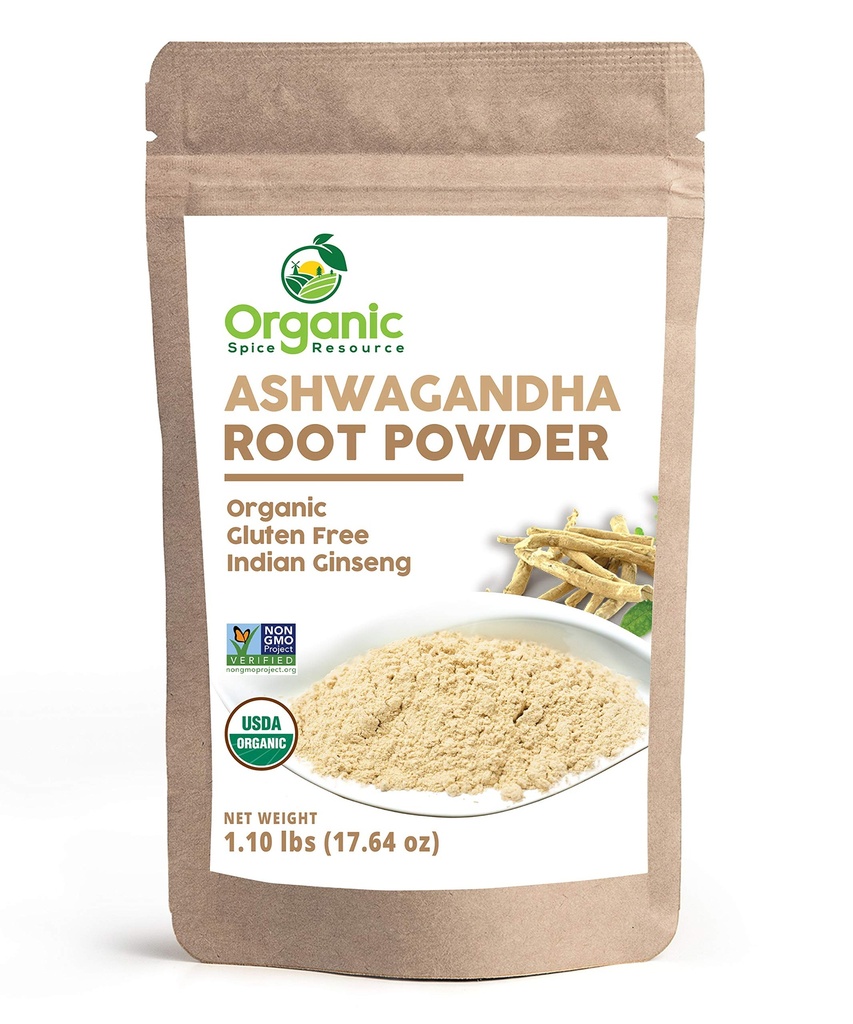 Organik Ashwagandha Kök Toz - 1.10 lbs (17.64 oz) | Resealable Kraft Bag,Non-GMO, Hint Ruleti, Withania Somnifera -% 100 Raw from India, by SHOPOSR