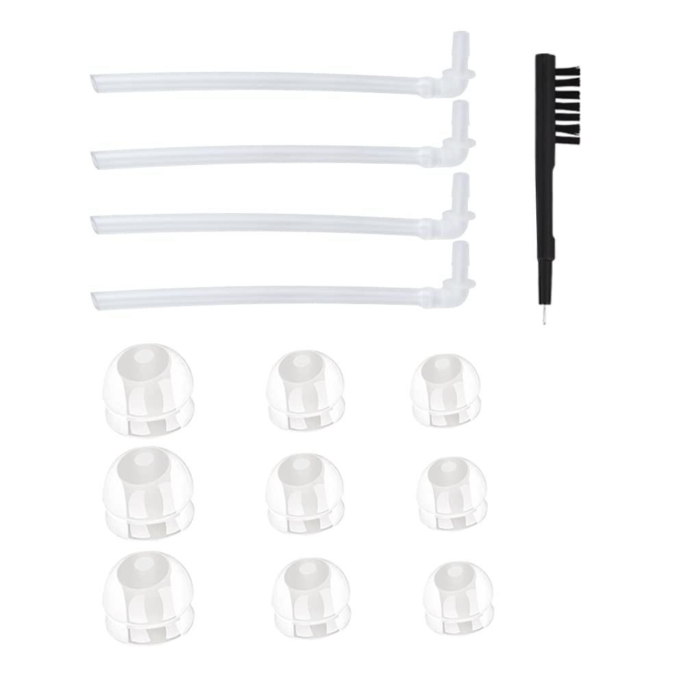 Universal BTE Access Aid Eartips Domes Set - Περιλαμβάνει 9 μπουζί αυτιού μονής στρώσης, 4 Resound Tubes, και 1 πινέλο καθαρισμού