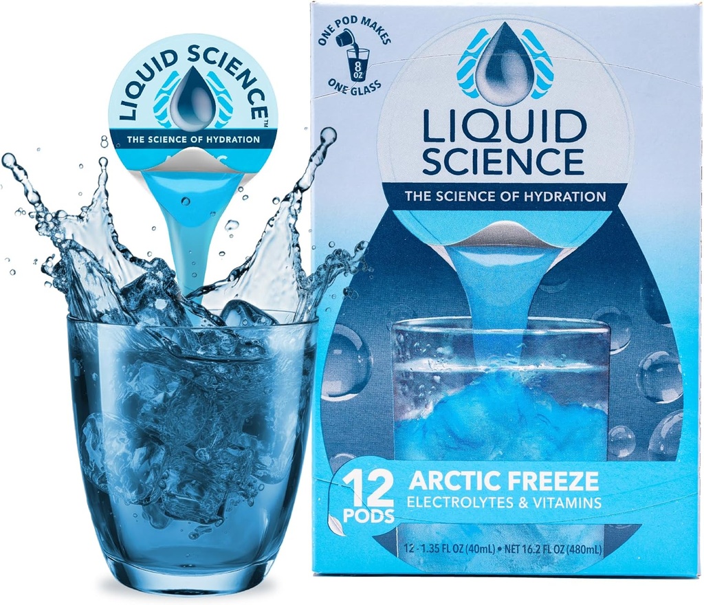 Java House Liquid Science Arctic Freeze Single Servis Hydration Pods - Peel and Pour - Cool Blue Raspberry Hydration - 12 Paket