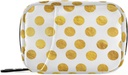 Naanle Gold White Polka Dot Pill Box 7 Day Case Bag Travel Organizer with Surface Portable Weekly Compact Boyut for Vitamin Supplementrec A Dots Golden 4.6 x 3.14 x 1.88 inç 0.12 kilogram