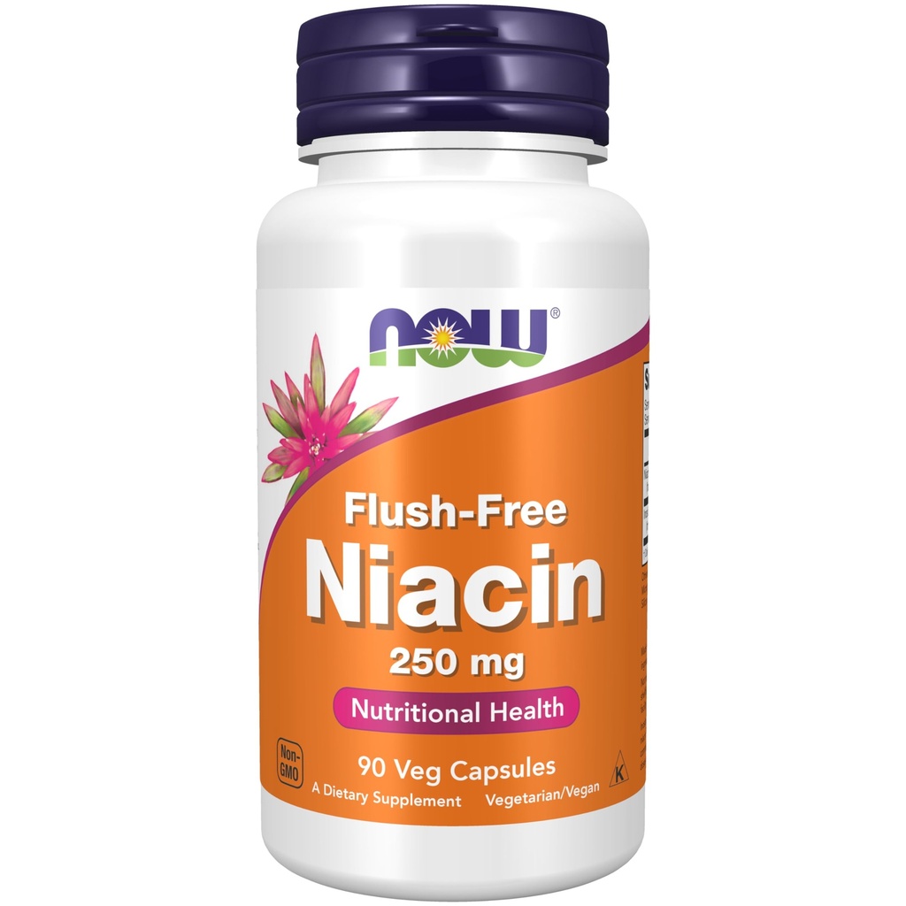 Şimdi Gıdalar Tamamlıyor, Niacin (Vitamin B-3) 250 mg, Flush-Free, Beslenme Sağlığı, 90 Veg Capsules