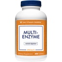 The Vitamin Shoppe Digestive Enzymes - Complete Multi-Enzyme Formula | Protein Fat Carb Digestion | 300 Tablets | Plant-Based