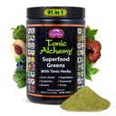 Dragon Herbs Tonic Alchemy Superfood Greens Toz 91 Malzemeler: Tonic Herbs, Ashwagandha, Mushrooms, Probiyotiks, Super Greens, Seaweeds, Meyveler, Sebzeler, Spirulina - 30 Hizmet