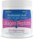 Hyalogic Collagen. Toz w/Hyaluronic Asit, Hydrolyzed Tip 1 & 3, Grass Fed, Keto Lip Toz Supplement for Hair growth, Skin, Nails, Joints Unflavored Easy to Mix 6.4 oz (180 gr.)