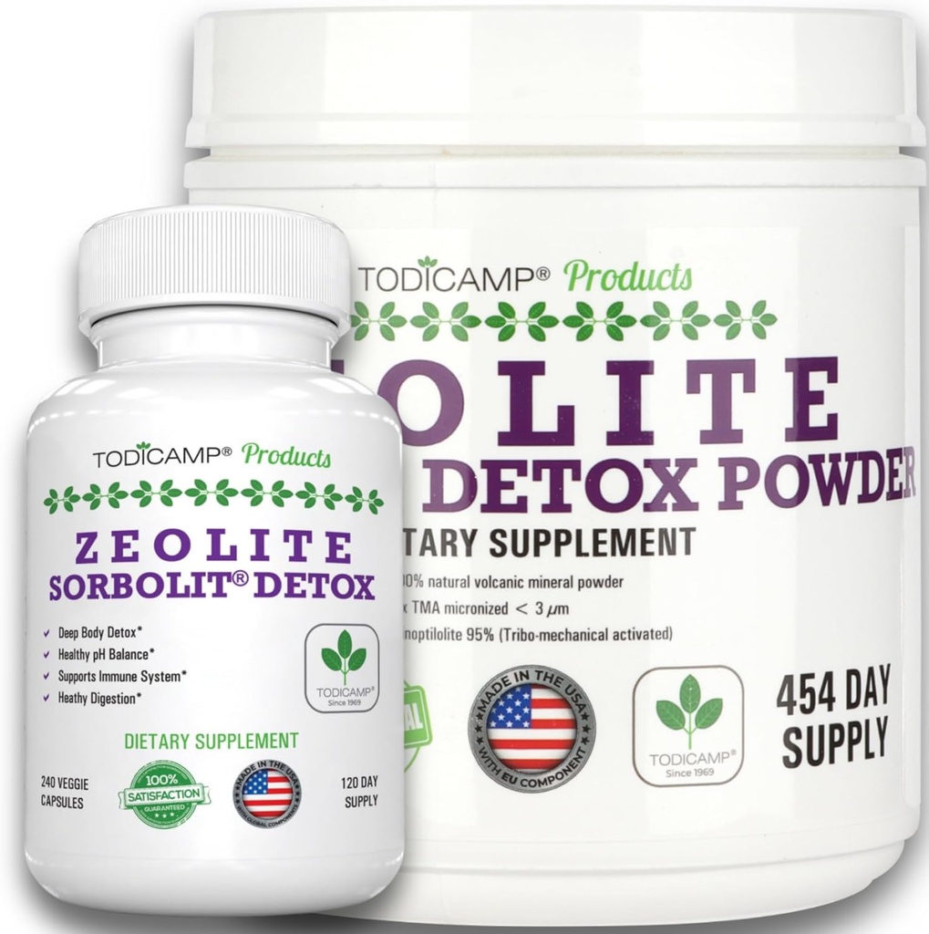 Zeolite Detox Pack Minimum 120 Gün Supply Zeolite Capsules ve Zeolit Toz Paketleri