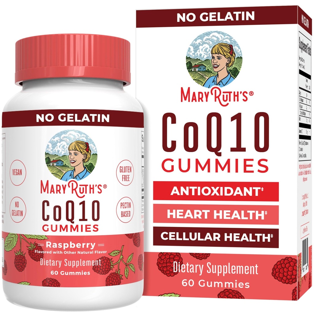 MaryRuth Organics CoQ10 Gummies | Coenzyme Q10 | Gummy Supplements for Heart Health & Cellular Health | Antioksi | CoQ10 120 mg | Vegan | Non-GMO | Gluten Free | 60 Count | 1 ay Supply