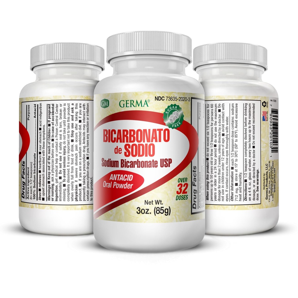 Διττανθρακικό νάτριο USP 3oz σκόνη Bicarbonato de Soda 3-PACK