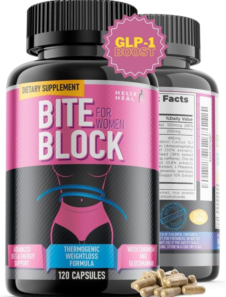 GLP-1 Tamam Kilo Kayıp Diyet Pills Kadınlar Için Hızlı Çalışıyor - Kilo Kaybı Kadınları Çekme/Chromium Picolinate & Glucomannan | 120 Capsules - 2Month Supply