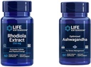 Life Extension Rhodiola and Ashwagandha Extract Bundle, Rhodiola rosea and ashwagandha Supplements, 60 Capsules Each