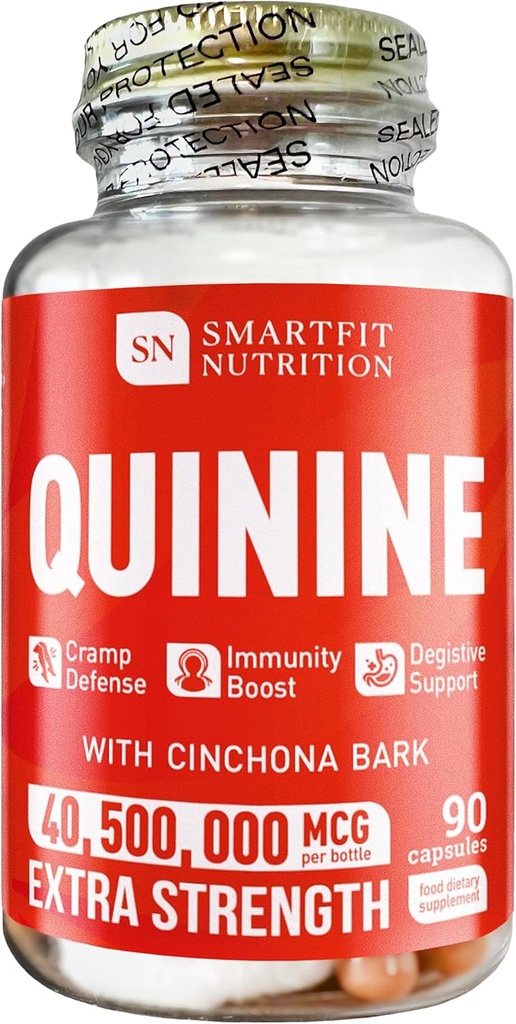 Quinine Tablets - Quinine Capsules with Cinchona Bark - Pills for Immune Support - Quinine Supplement - Made in USA - Extra Strength Quinine Capsules - Herbal Quinine Pills