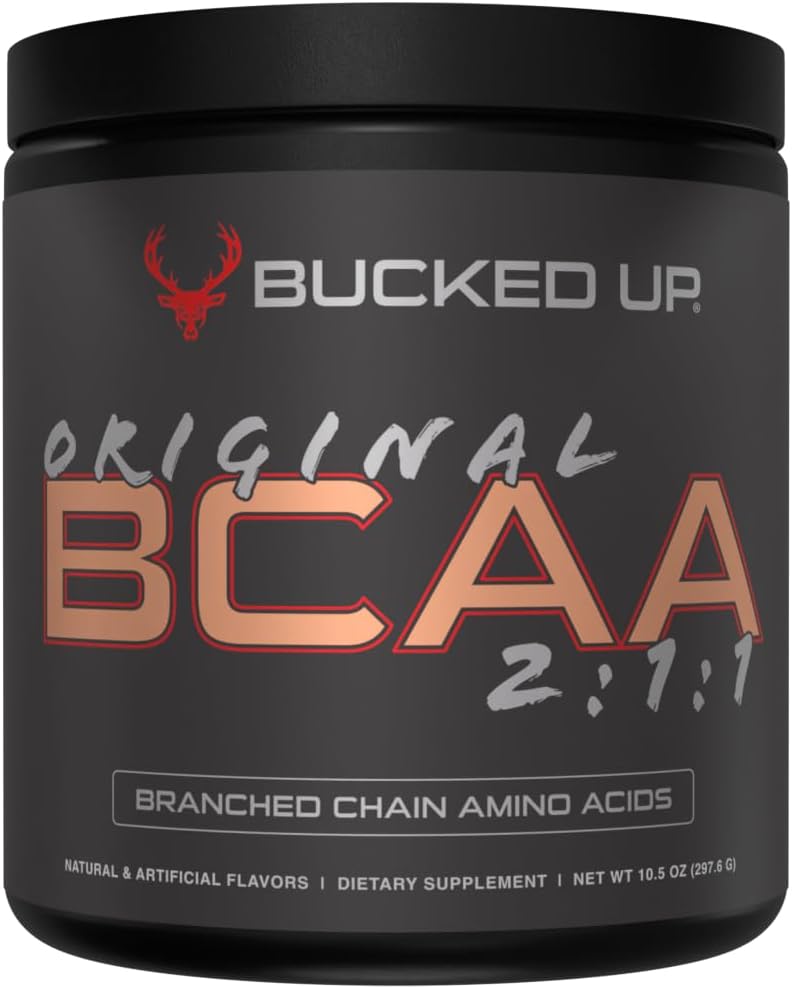 Bucked Up Original BCAA 2:1 Branşlı Zincir Esasları - Tamam Toz - | 100% Pure 2:1 Instantized Formula | Pre/Post Workout | 30 Servisler | (Apple Jacked Flavor)