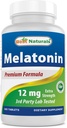 En İyi Doğallar Melatonin 12 mg (1 Yıl Supply) - Uyuşturucu-Free Nighttime Sleep Aid - Uyku ve Rahatlama için Melatonin, 365 (365 Kont)