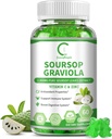Soursop Graviola Gummies, Soursop Energy Boost, Digestive & Immune Support, Anti Properties, Pure Soursop Fruit Gummies, Vegan, Non-GMO, 60 Counts
