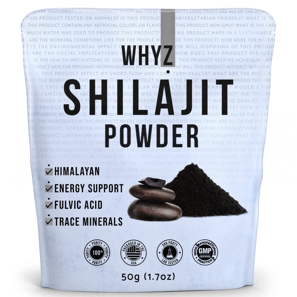 NZ Shilajit Toz, 50g(1.7 oz), Shilajit Pure Himalaya Mineralleri Fulvic Acid Toz, Pure Shilajit ve Fulvic Minerals bileşikleri Immune Support and Energy Supplement, 200 Hizmetler