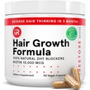 iRestore Saç Büyüme Tamamı - Kadınlar ve Erkekler için Saç Kayıp Vitaminleri - Saç İncelenmesi - Saç Regrowth Pills - 30 Days Supply 90 Count (en 1)