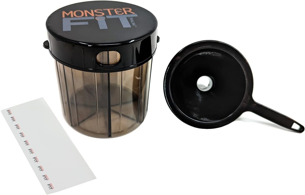 Canavar Fit Supplement İlaç Pill, Funnel ve Etiketler, Ekstra Büyük Pill Konteyner Hemen Herhangi Bir Tamam (Monster with Funnel)