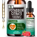 Potasyum Citrate Liquid Drops,Pyum Supplement 1000 mg Sıvı Destek Kas Cramp Relief, Heart Health and Sleep,Highly Absorbable for Yetişkinler Women & Men, Vegan, 30 Hizmet