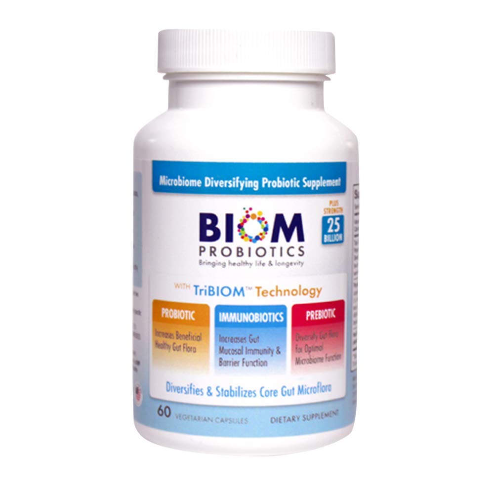 Biom Probiyotiks 3-in-1 Formula (Cold Shipped) 25 Milyar Flora Probiyotikleri, Daha İyi Immune Desteği için Prebiyotikler ve Immunobiyotikler - Gut Microflora ve Microbiome - Erkekler ve Kadınlar için