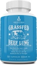 Ancestral Supplements Grass Fed Beef Lung Supplement with Liver, 500 mg, Lung ve Liver Supplement Supports Lung, Respiratory, Vascular, and Circulatory Health, Non-GMO, 180 Capsules