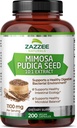 Zazzee Mimosa Pudica Seed 10:1 Extract, 200 κάψουλες Vegan, 1100 mg, 3+ Μήνας προσφοράς, ισχυρό 10:1 Extract, μη ΓΤΟ και όλα-φυσικά