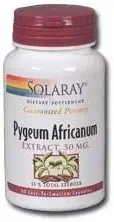 Solaray - Pygeum Africanum (Extract), 50 mg, 60 kapsül