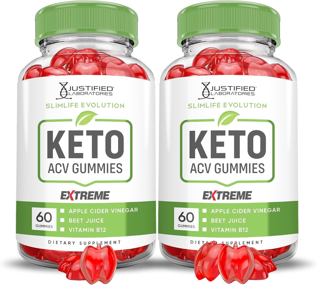 (2 Pack) Slimlife Evolution Keto ACV Gummies Extreme 2000MG Slim Life Evolution Keto Gummies Slimlife Keto Gummy Apple Cider Vinegar Formula B12 120 Gummies