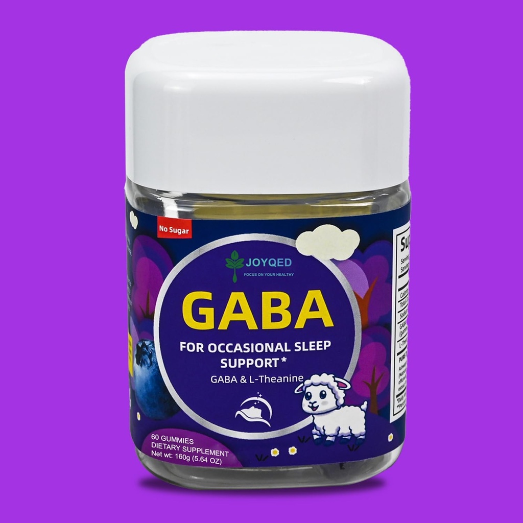 1 μπουκάλι GABA Gummies Sleep Calm Gummies Όχι Μελατονίνη για ενήλικες με L Theanine, 5-HTP, Βιταμίνες D3, Stress Relief, Peaceful Rest, Relaxation Supplement, Blueberry, 60 Gummies, 30-ημέρα σερβιρίσματος