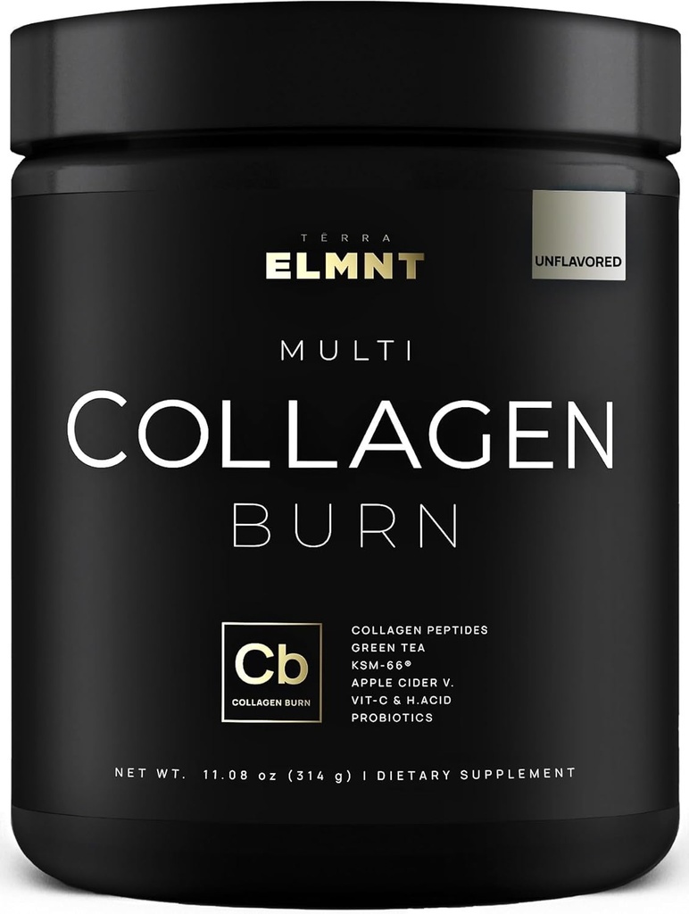 ELMNT Super Collagen Toz Kadınlar için Kilo Verme + Güzellik w. Probiyotikler, Hyaluronik Asit, ACV, KSM-66, Biotin - Premium Multi Collagen Peptides Protein Tamamlanan)