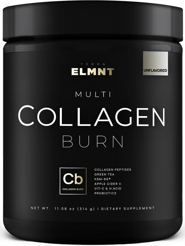 ELMNT Super Collagen Toz Kadınlar için Kilo Verme + Güzellik w. Probiyotikler, Hyaluronik Asit, ACV, KSM-66, Biotin - Premium Multi Collagen Peptides Protein Tamamlanan)