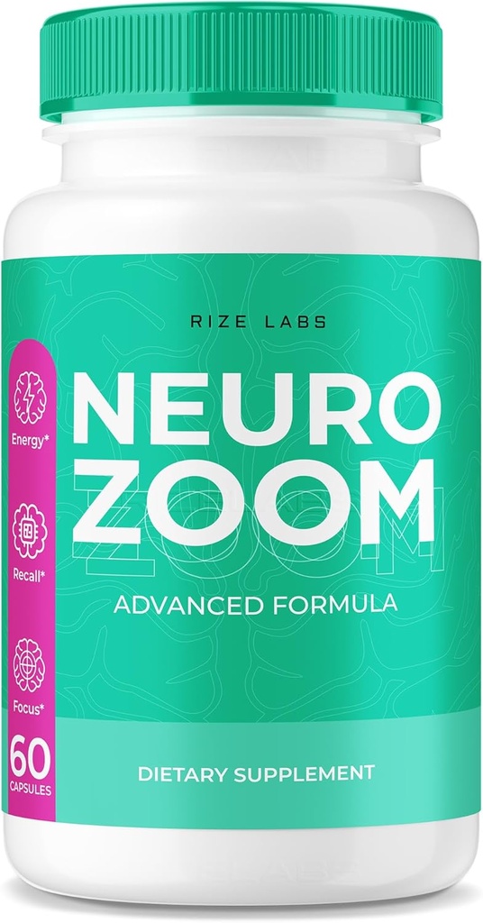 Nöro Zoom Organik Hafıza Formula Destekleme, Beyin Fog'un olumsuz etkilerini azaltmak için Neuro Zoom, NeuroZoom Yorumlar (60 Capsules)
