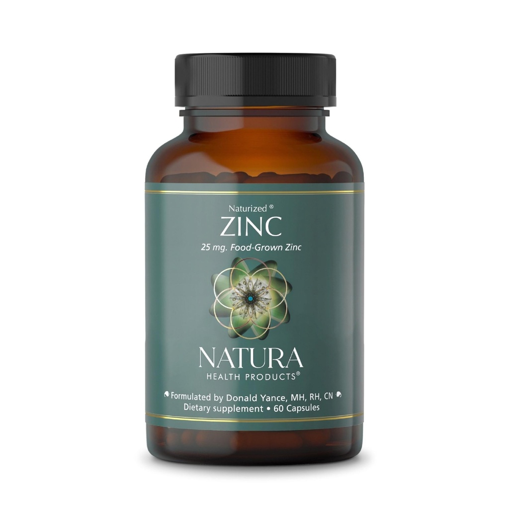 Natura Health Products 25 mg çinko Supplement - Supports Cellular Health ve Sağlıklı Bir Immune Response - Yüksek Biyo kullanılabilir Gıda-Grown çinko (60 Capsules)