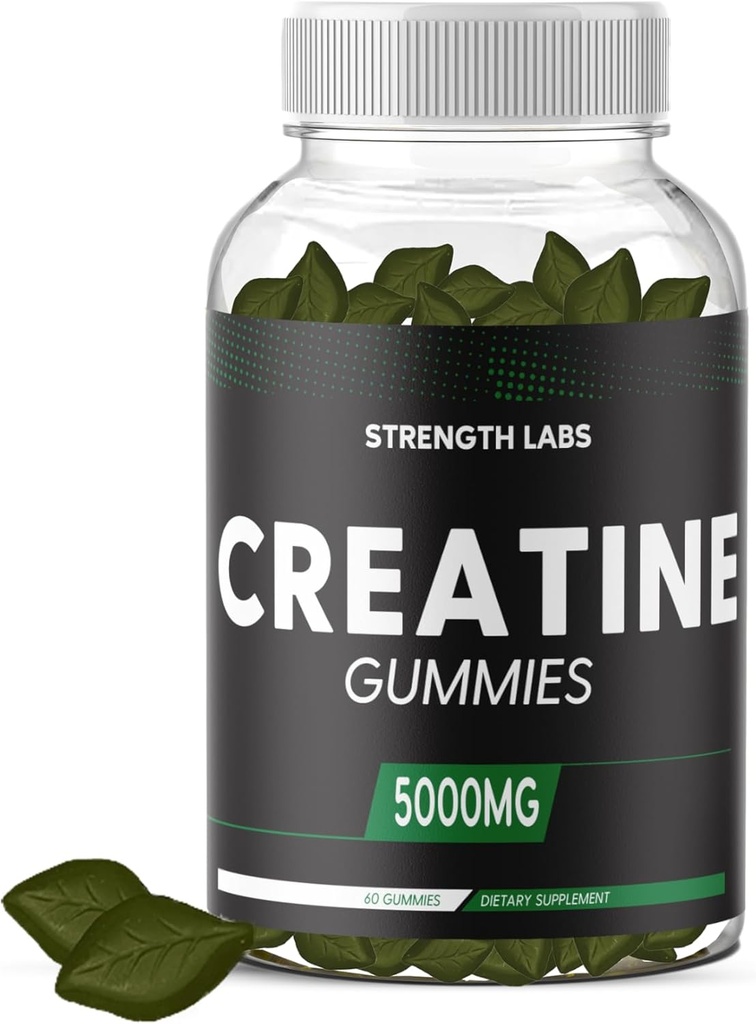 Χωρίς ζάχαρη Creatine 5g για άνδρες και γυναίκες - Μασώμενα Creatine Monohydrate Gummies Μέγεθος κατασκευής με L-Θεανίνη & Βιταμίνη B12 5000mg Bodybuilding Building Strength Muscle - Προ-Εκπαιδευτική ανάπτυξη