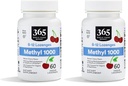 Tüm Gıdalar Pazarı, Metil B-12 Lozenges 1000 Live, Cherry Flavor, 60 ct (Pack of 2)