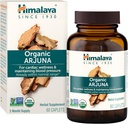 Himalaya Organik Arjuna, 60 Day Supply - Herbal Supplement Kalp Sağlığı ve Normal Kan basıncı - USDA Organik, Vegan, Non-GMO, Gluten Free, 700 mg, 60 Caplets
