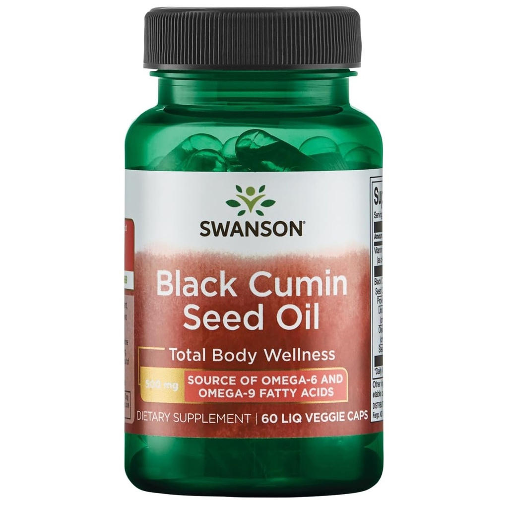 Swanson Black Cumin Tohum Petrol 500 Milligram 60 Liq Vegcap