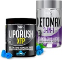 NDS Διατροφή XTP Θερμογόνο Blue Berry Snow Cone (45 εξυπηρετούν) και Keto-Max Advanced 3-in-1 Χάπια Αποκλεισμός Καρβιδίου όρεξη Καταπιεστικό (90 κάψουλες)