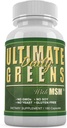 Καθημερινή υγεία, Ultimate Πράσινα με MSM 1925mg Vegan Φιλικά φυσικά συστατικά Superfood Φυτικά Διατροφικά Αλκαλωτικά ανοσοποιητική ενέργεια συμπλήρωμα υποστήριξης 180 κάψουλες (1 μήνας προσφοράς)
